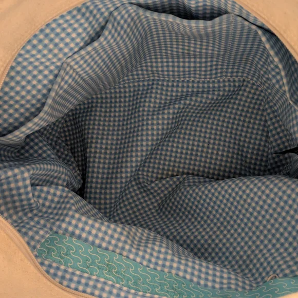 Vineyard Vines Blue and Cream Tote Bag - Picture 4 of 4